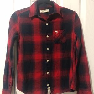 Boys Abercrombie Kids Plaid Shirt Size 14/16